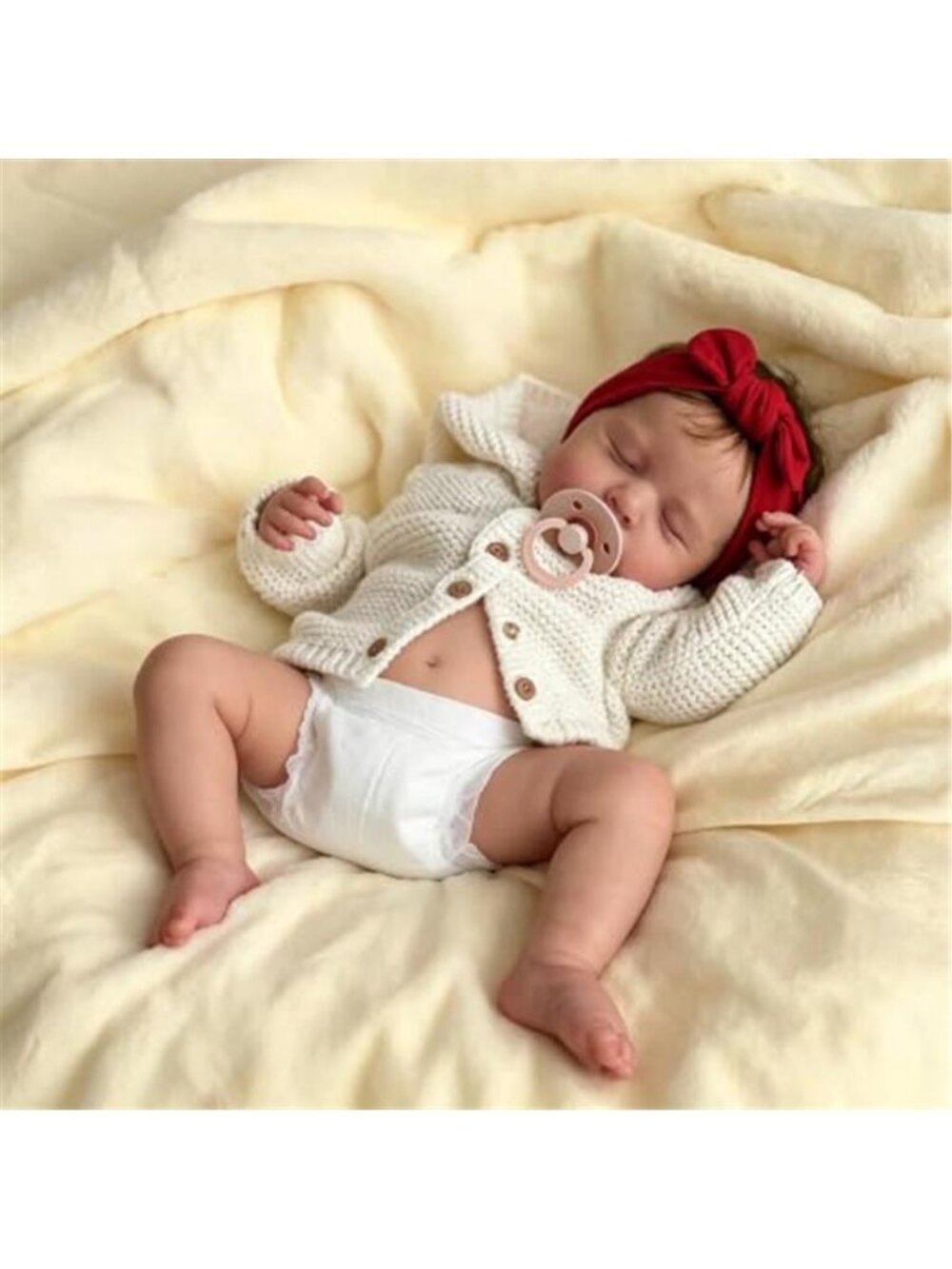 20" Reborn Baby Doll Full Body Silicone Vinyl Sleeping Girl Realistic Newborn